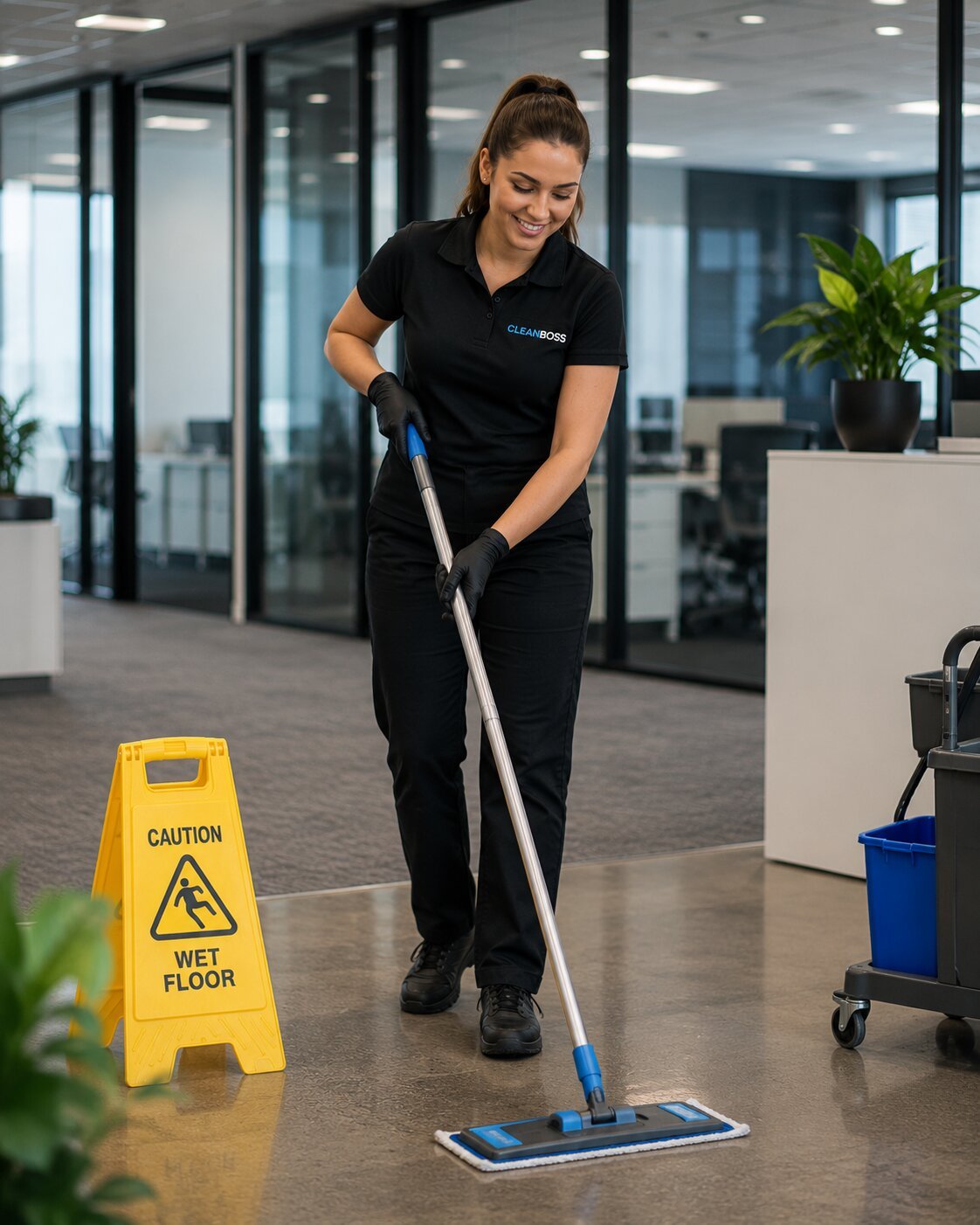 Clean Boss crew on site